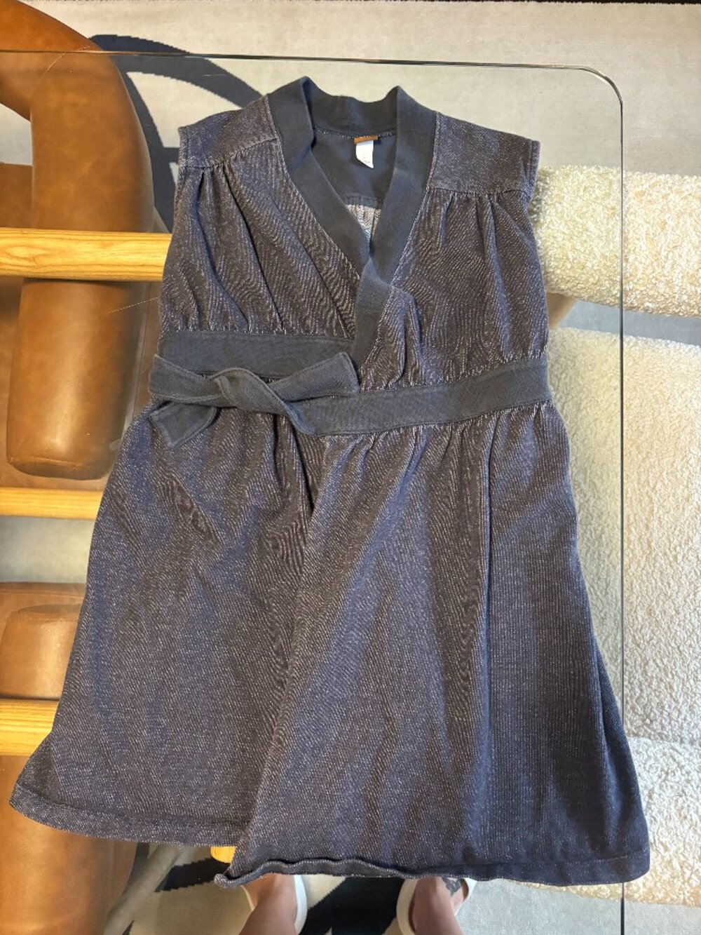 Tea Collection Girls Navy Wrap Dress Size 7